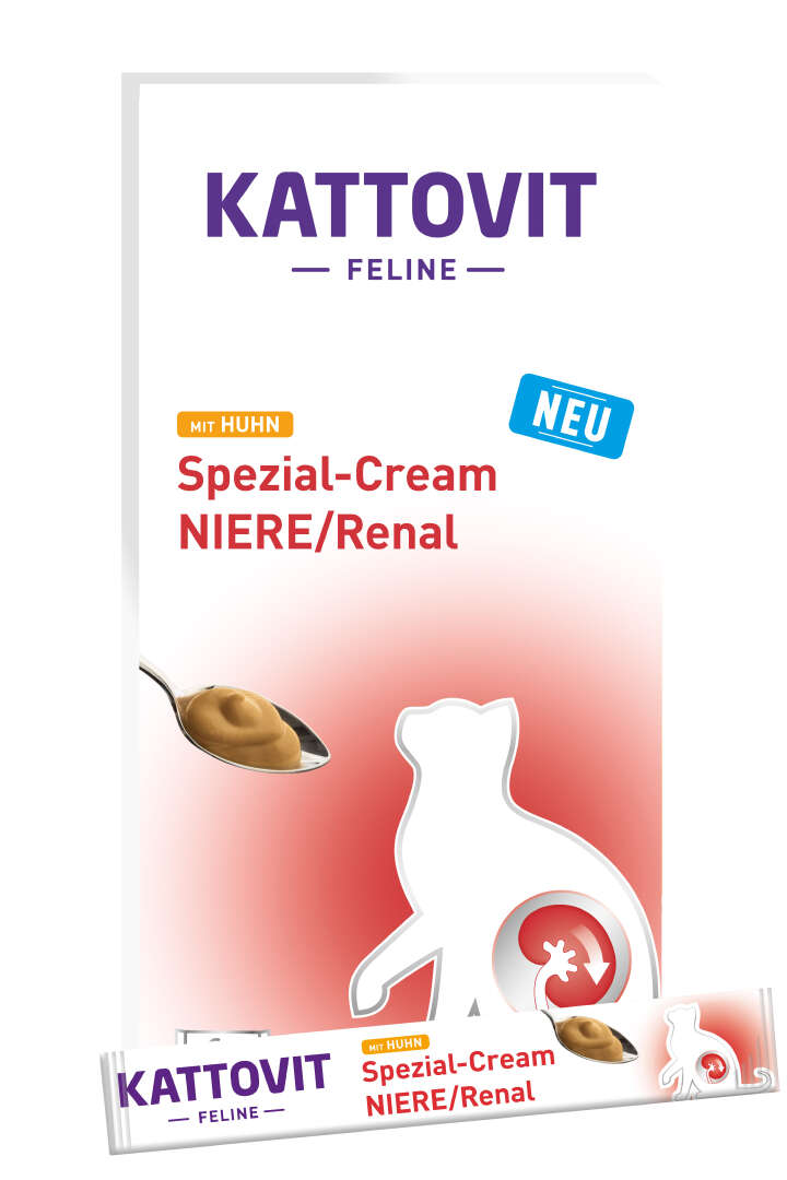 KATTOVIT Katzen-Nassfutter Spezial-Cream Niere/Renal mit Huhn